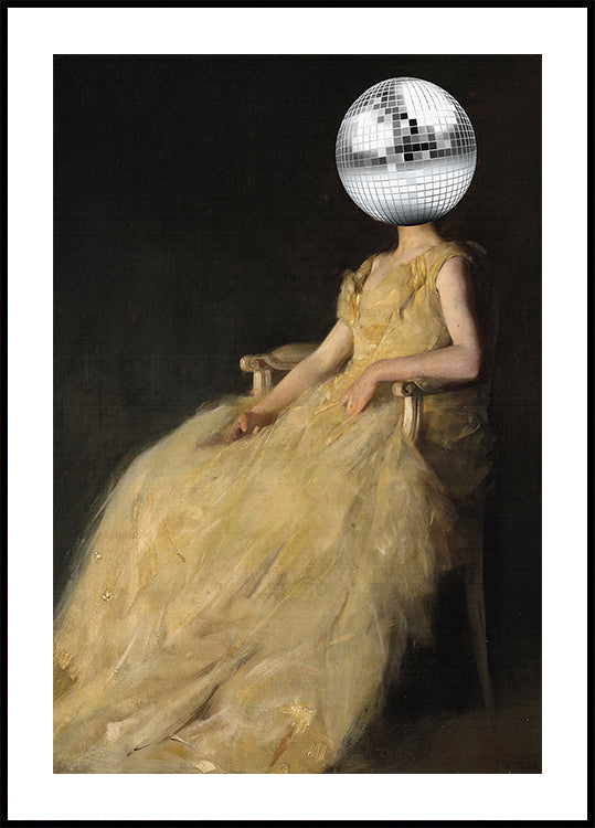 Disco-Kopf-Vintage-Collage