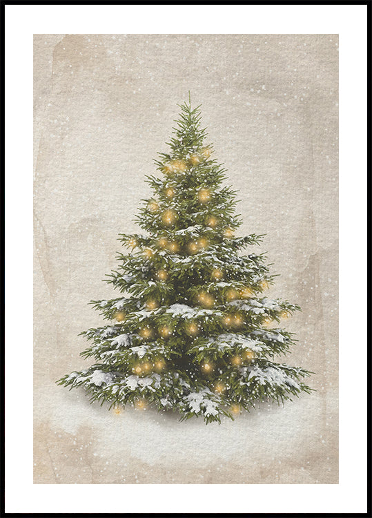 Vintage-Weihnachtsbaum-Poster