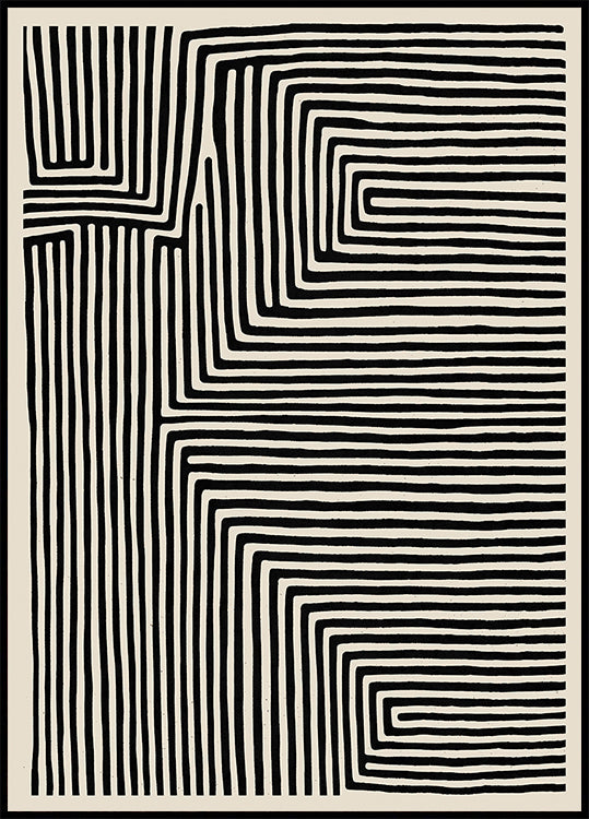 Lineares Labyrinth-Poster