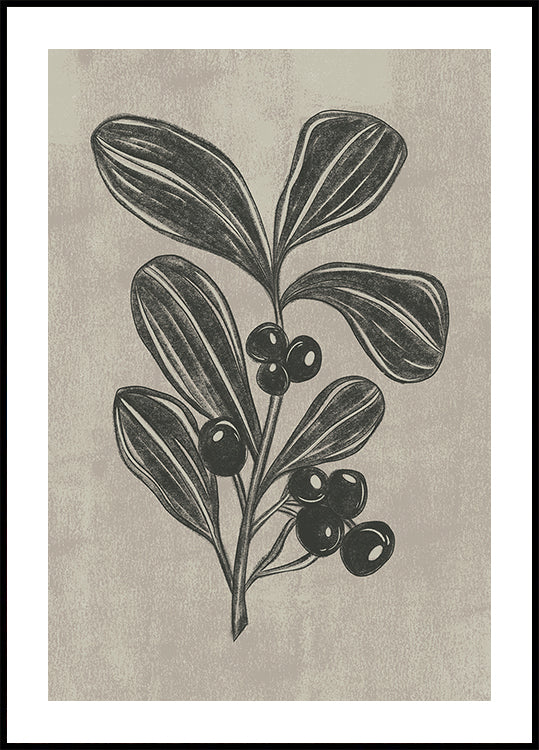 Winter-Beeren-Poster