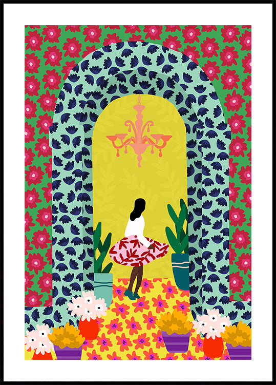 Blumenportalmädchen