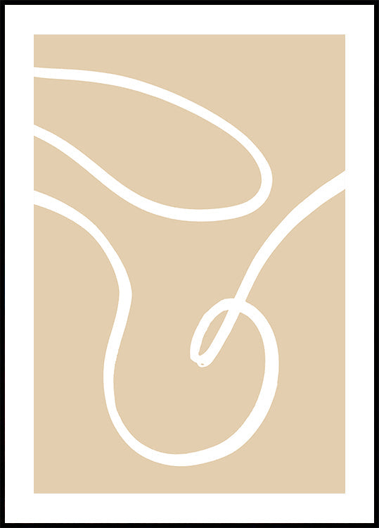 Beige Linien 02 Poster
