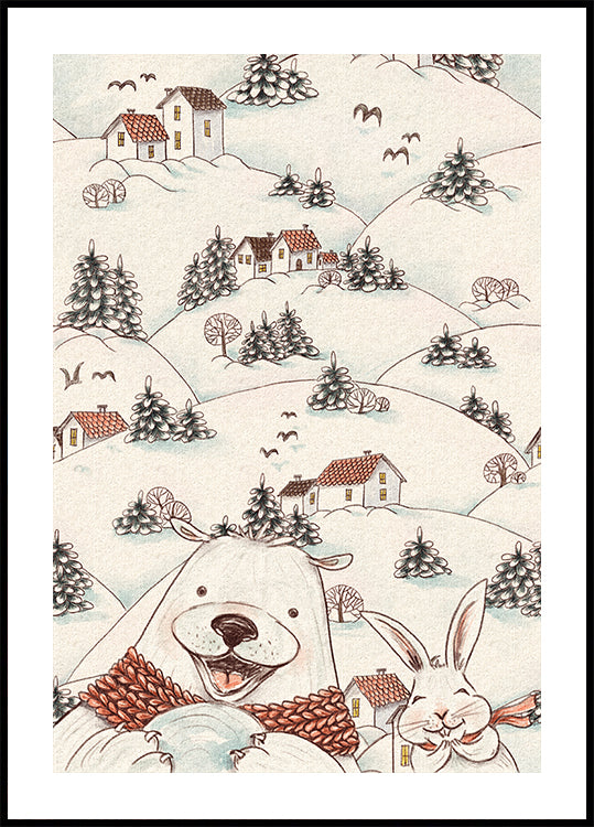 Über den Schneefeldern Poster