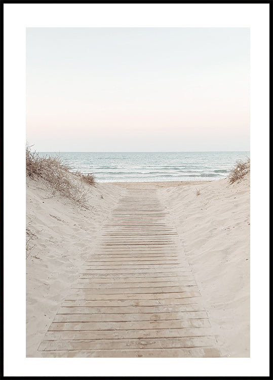 Holzweg zum Strand Poster - Posterbox.dk