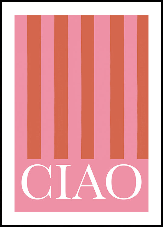 Ciao Stripes Poster