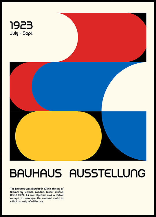 Plakat zur Bauhaus-Ausstellung 1923