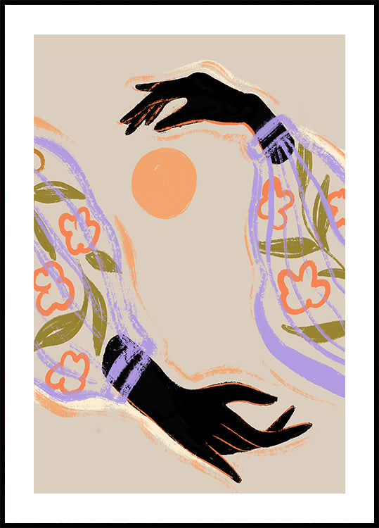 Umarmen Sie das Sonnenplakat