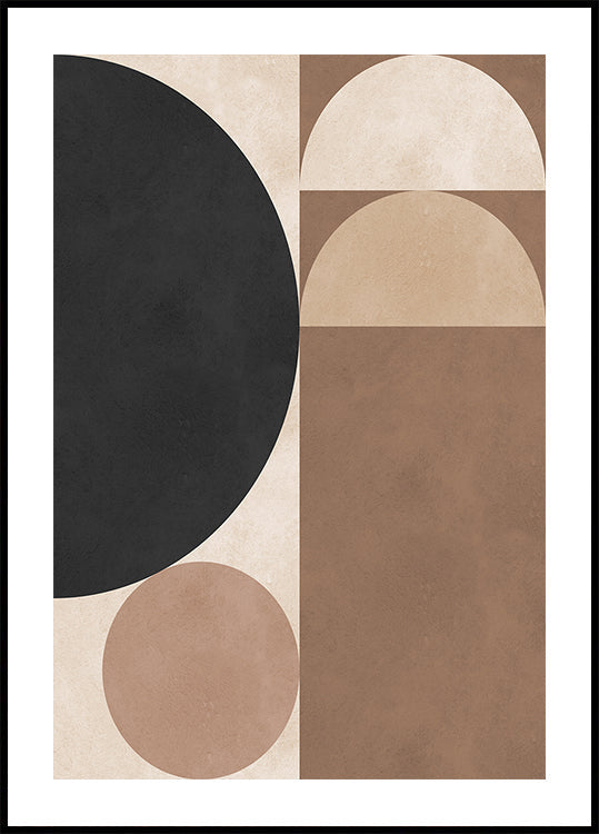 Braunes Poster mit Geometrie 6