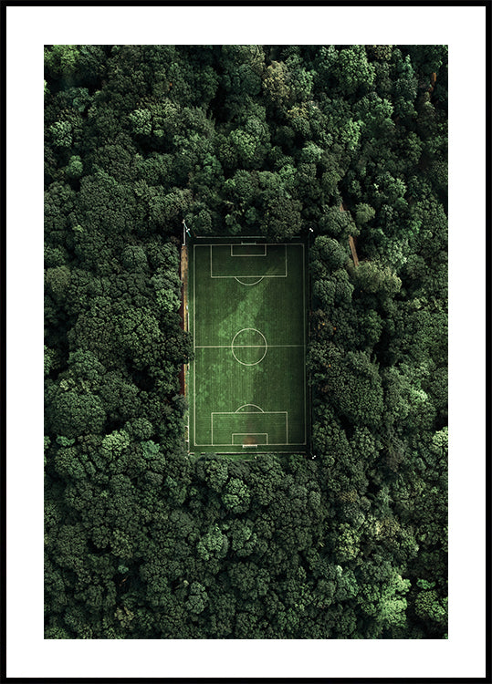 Fußballplatz im Wald Poster - Posterbox.dk