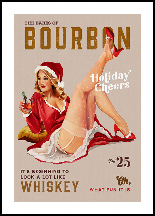 Babes of Bourbon Vol 25 Holiday Cheer Weihnachts-Pinup-Poster