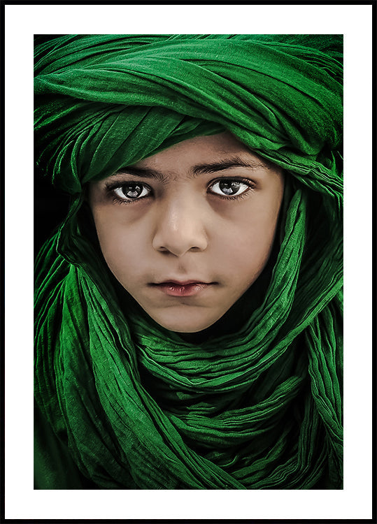 Grünes Junge-Plakat