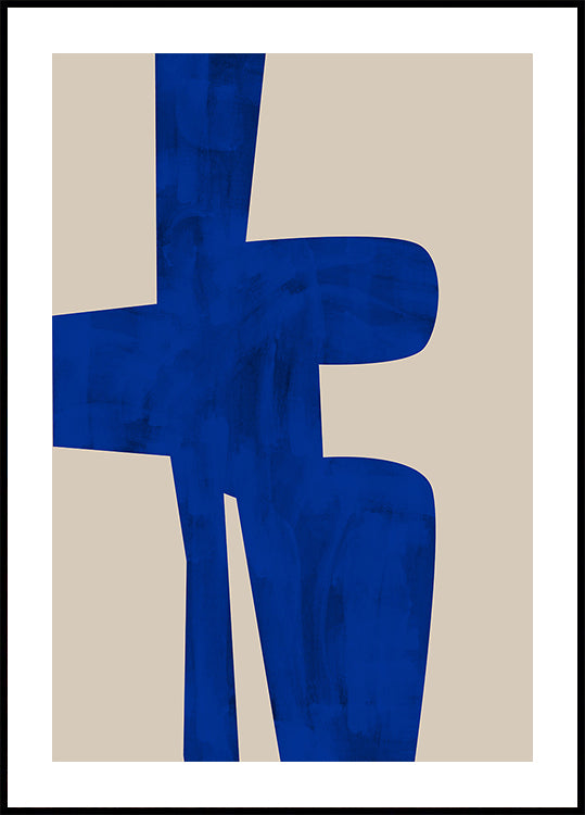 Blaues Harmonie-Form-Poster