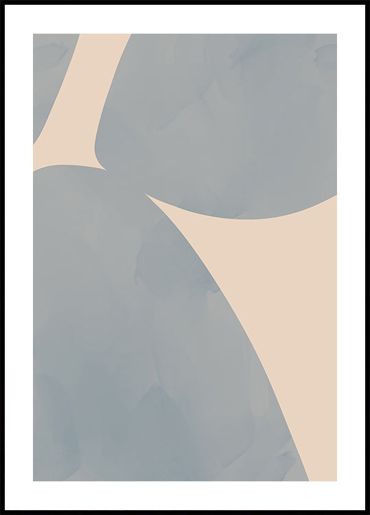 Gebogenes Gleichgewicht, Poster mit abstrakten Formen