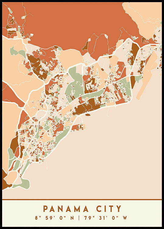 Black Maps Erdtöne 63 Poster