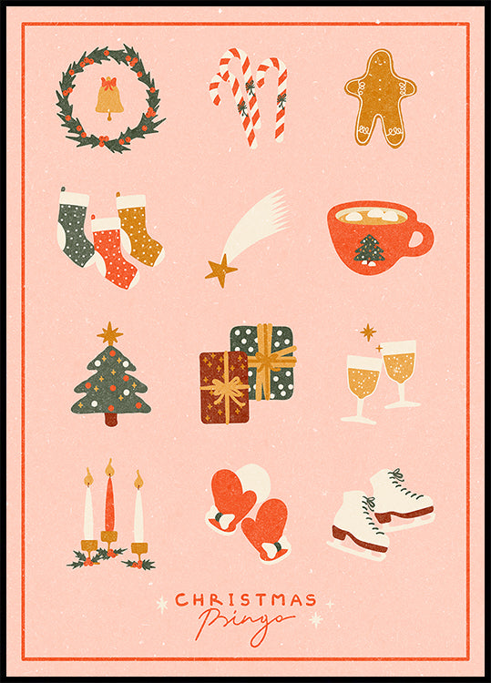 Weihnachts-Bingo-Poster