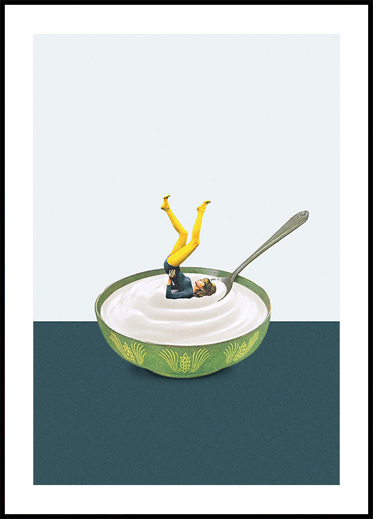 Yoga in meinem Joghurt-Poster