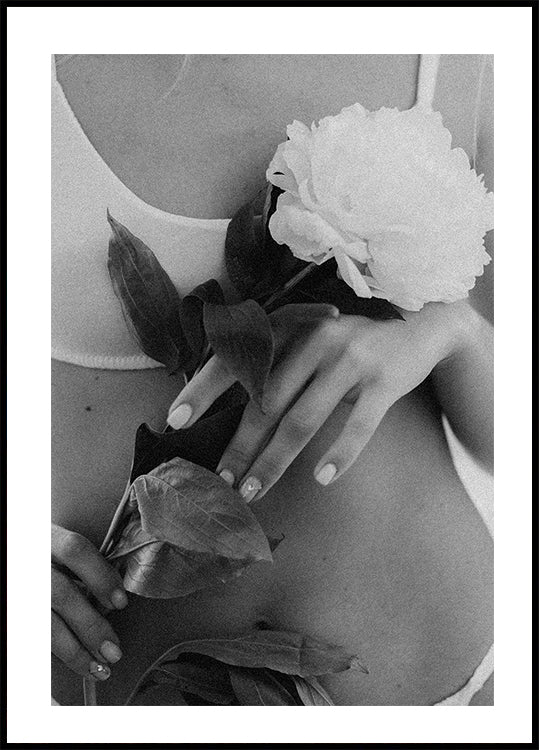 Frau mit Blumenposter - Posterbox.dk