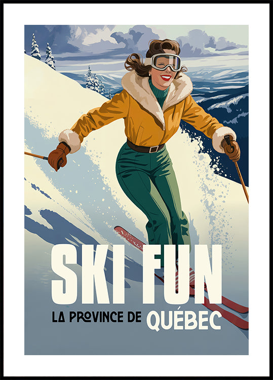 Ski-Spaß-Quebec-Poster