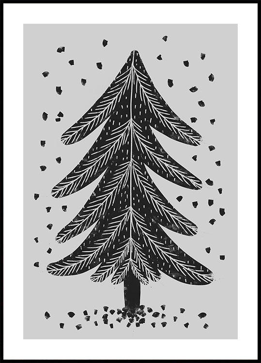 Monochromes Pinefall-Poster