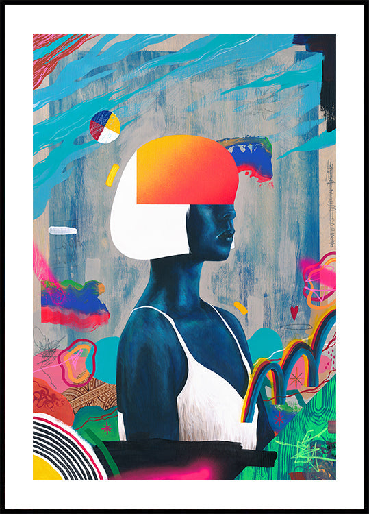 Blaues Mädchen-Poster