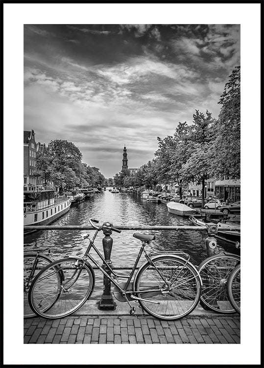 Typisches Amsterdam - Monochromes Poster