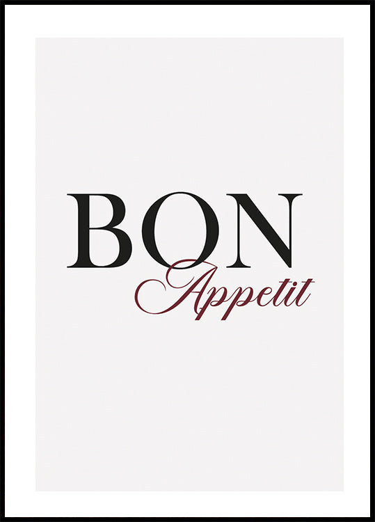Bon Appetit Poster - Posterbox.dk