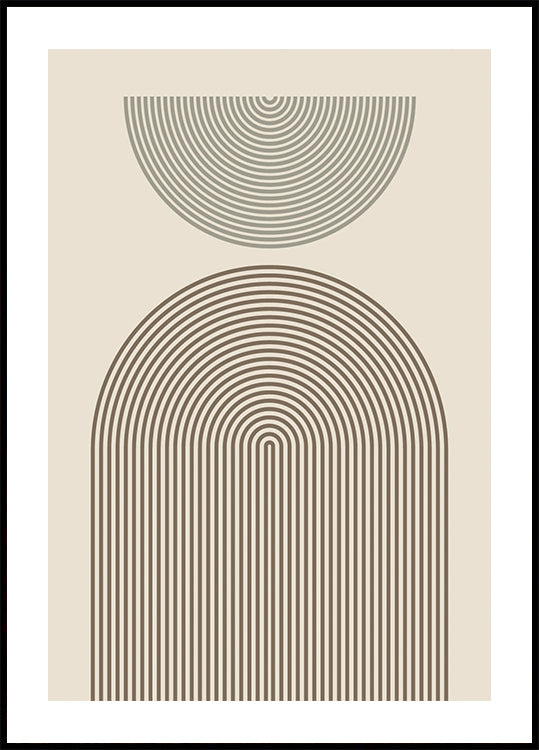 Modernes Bogengeometrie-Poster