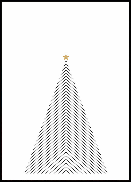 Minimales Weihnachtsbaum-Poster