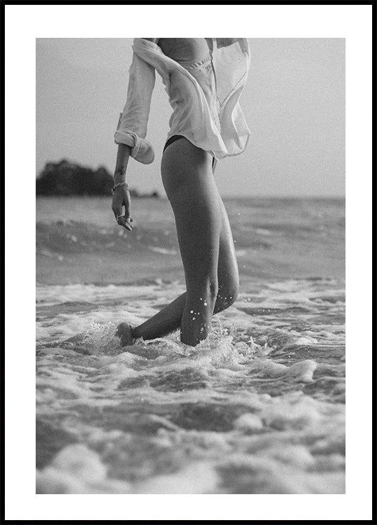 Poster Frau und Ozean - Posterbox.dk