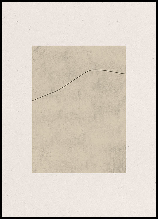 Linie auf geflüstertem beigem Poster