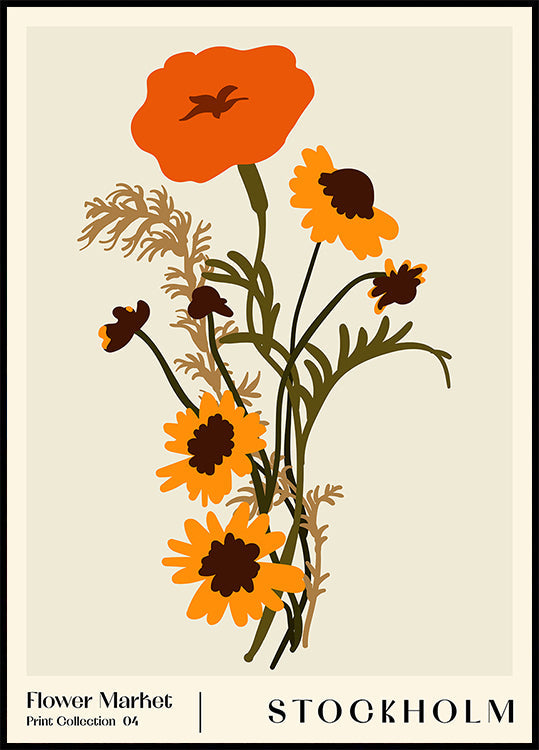 Blumenmarkt. Stockholm-Plakat
