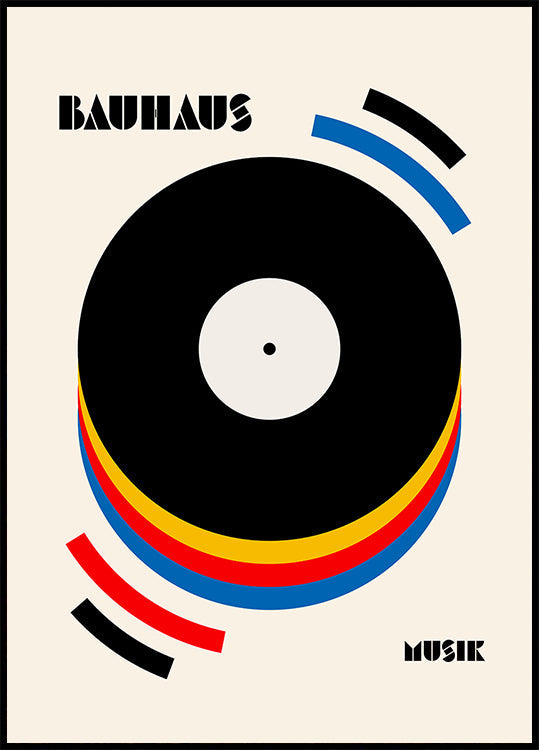 Bauhaus-Musik-Retro-Illustrationsplakat