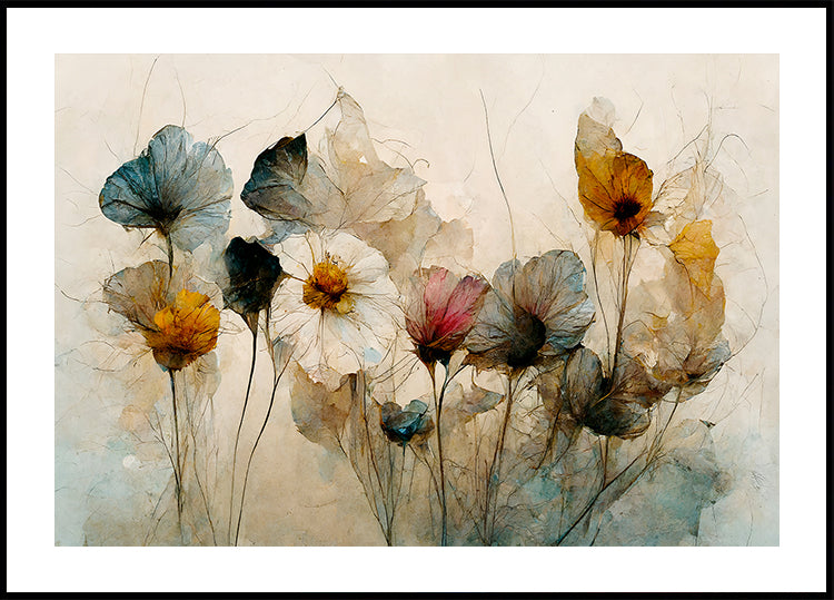 Flüsterndes Blütenplakat