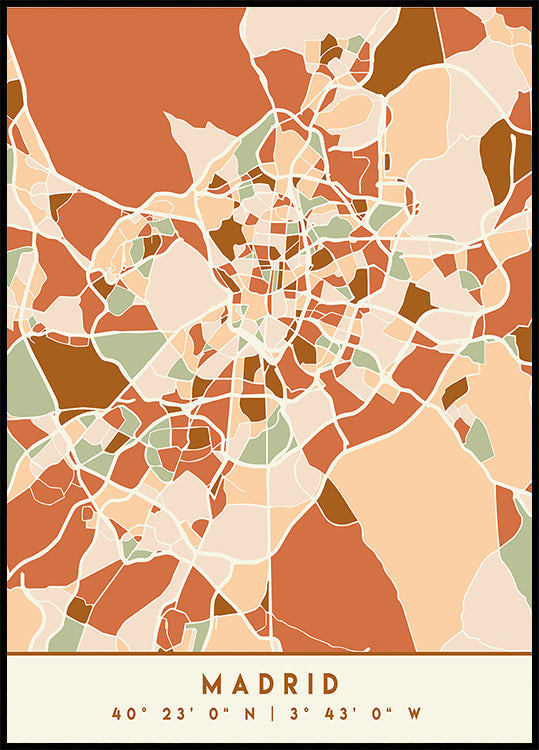 Black Maps Erdtöne 44 Poster
