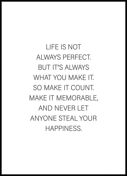 Life is Not Poster - Posterbox.no