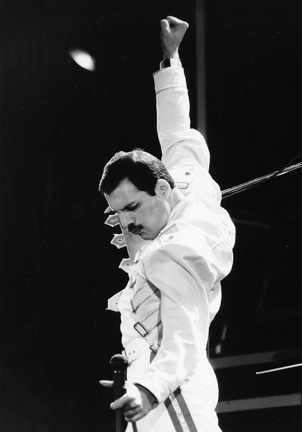 Freddie Mercury Live Hand Up Poster - Posterbox.dk