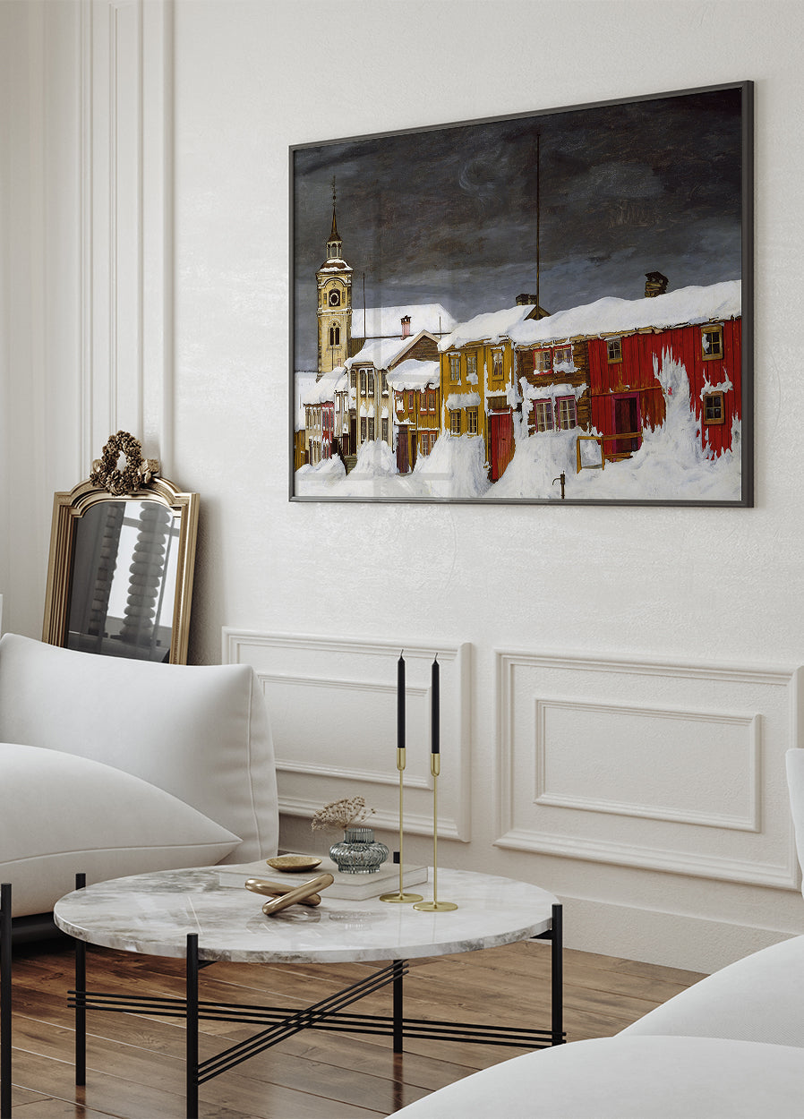 Tor in der Stadt Røros Harald Sohlberg Poster Poster - Posterbox.dk