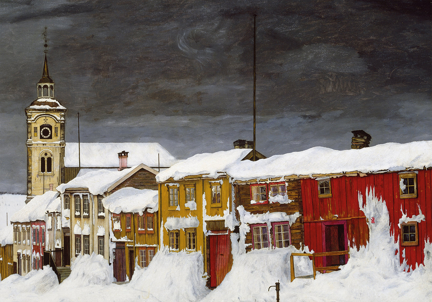 Tor in der Stadt Røros Harald Sohlberg Poster Poster - Posterbox.dk