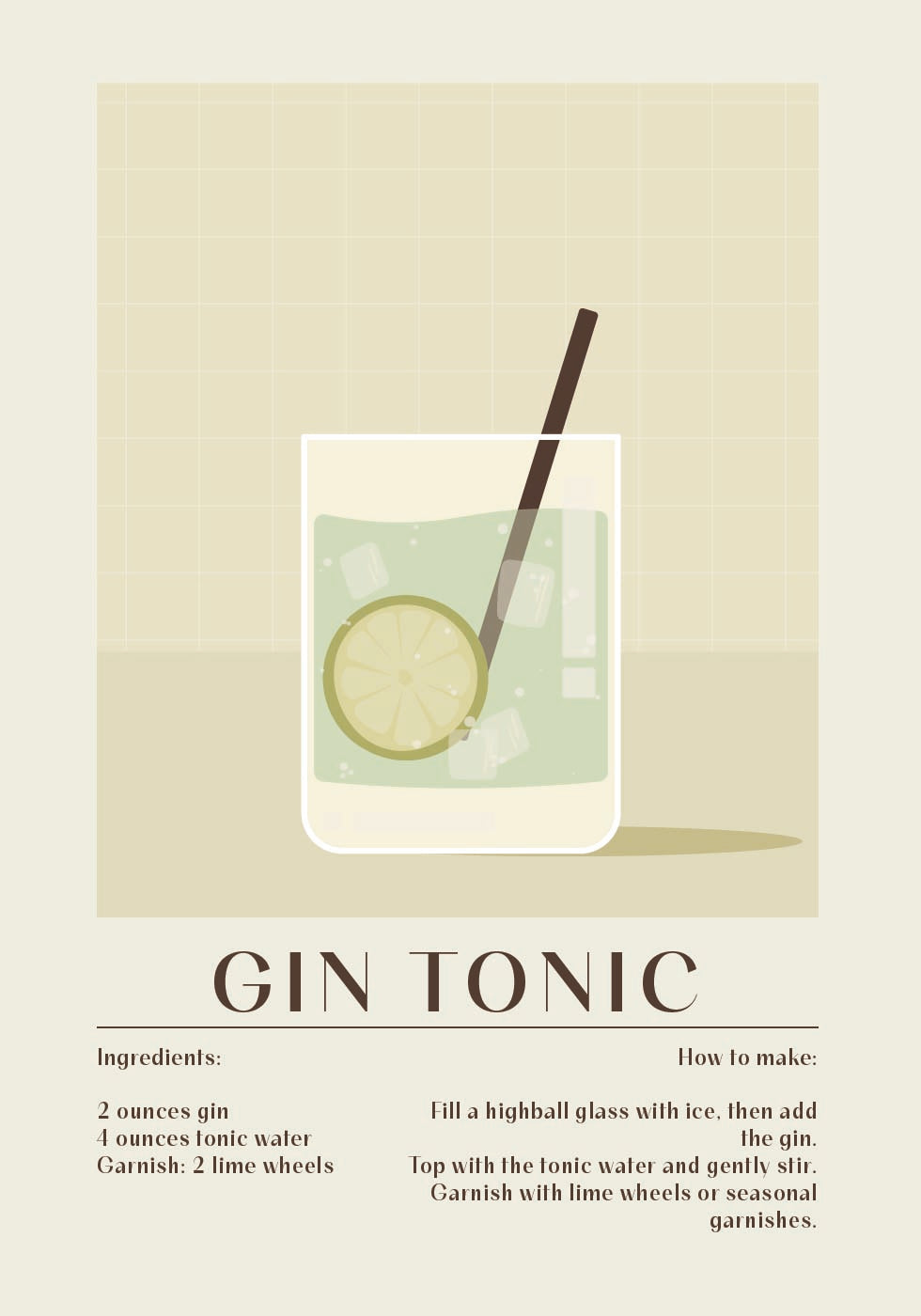Gin Tonic Poster - Posterbox.dk