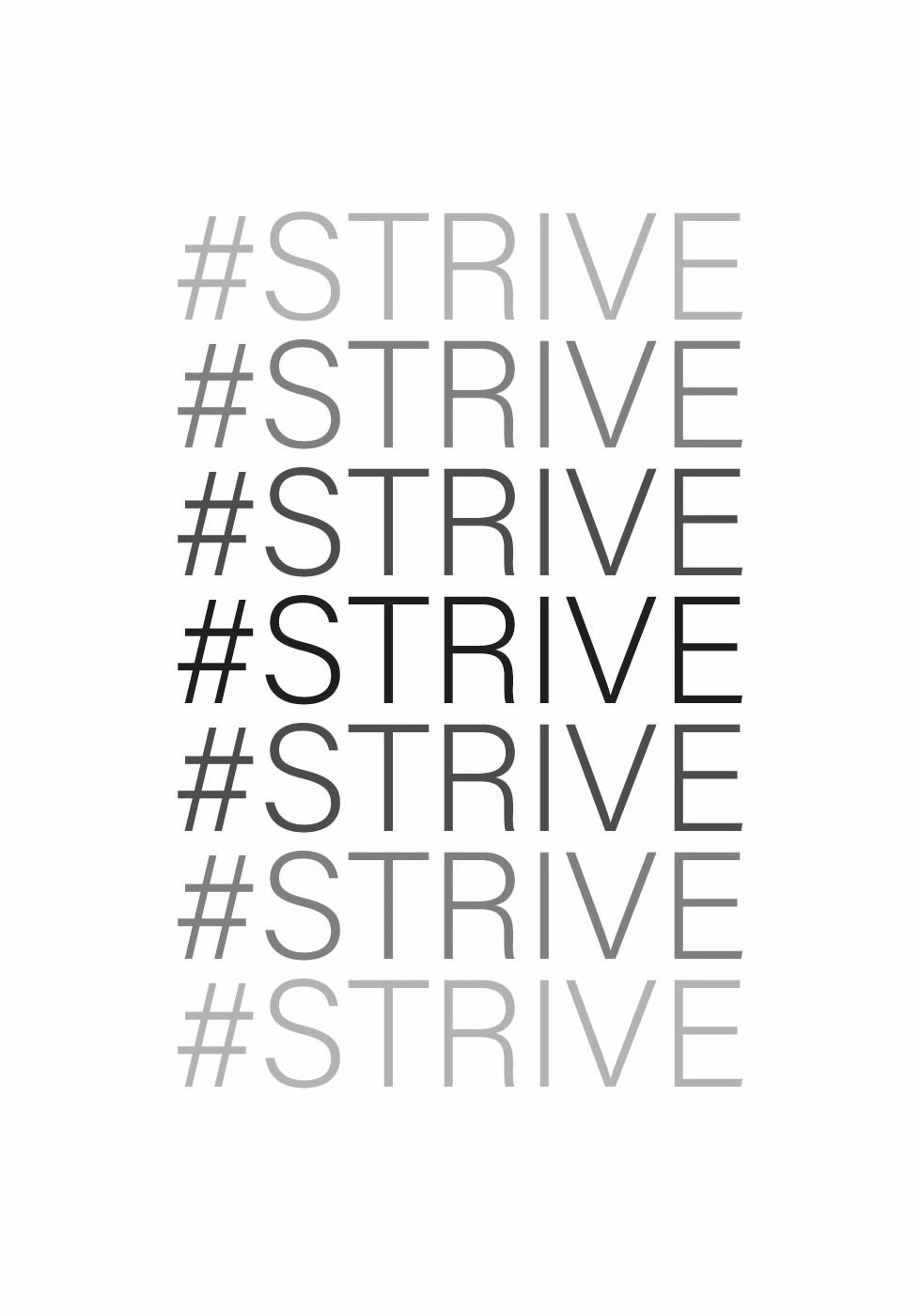 Hash Strive Poster - Posterbox.no