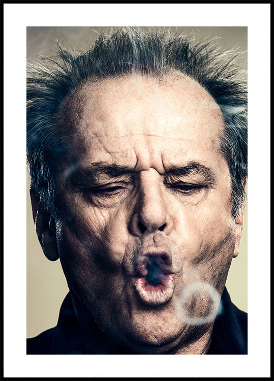 Jack Nicholson Smoking Portrait Poster - Posterbox.dk