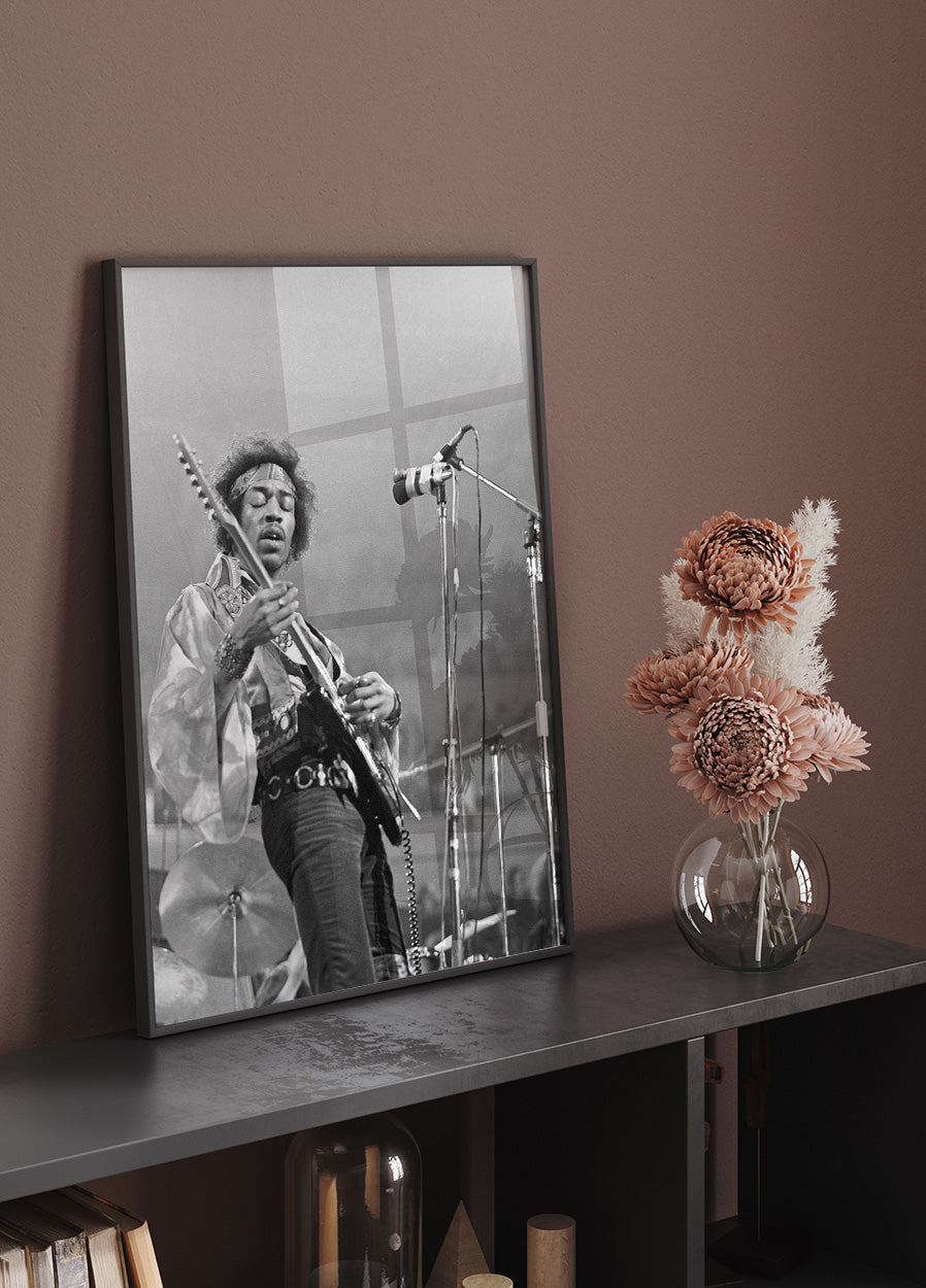 Jimi Hendrix Live Poster - Posterbox.dk