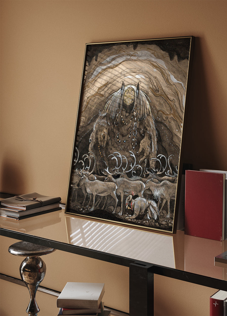 John Bauer Nilas Opfer Julbocken II Poster - Posterbox.dk