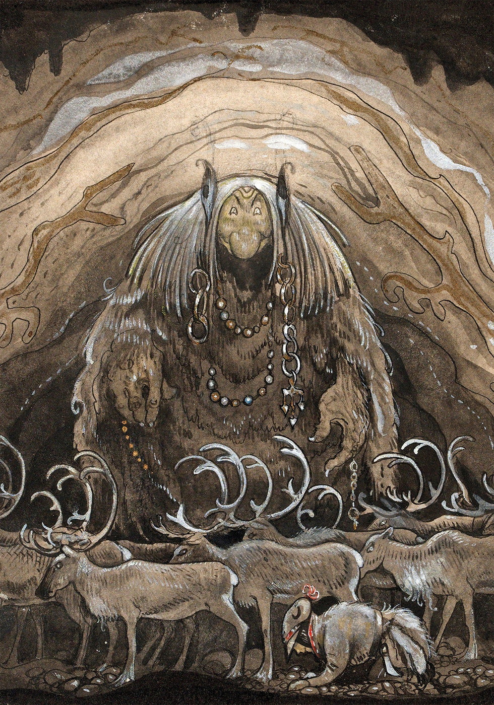 John Bauer Nilas Opfer Julbocken II Poster - Posterbox.dk