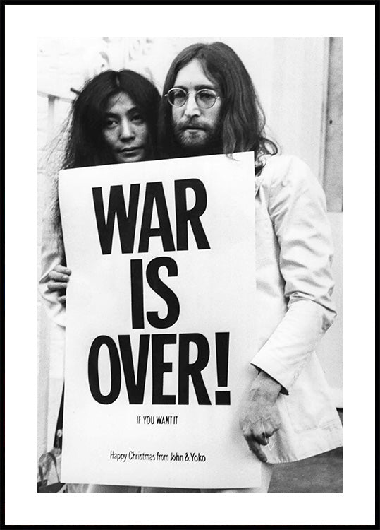 John Lennon & Yoko Ono – War is Over Poster – Posterbox.dk