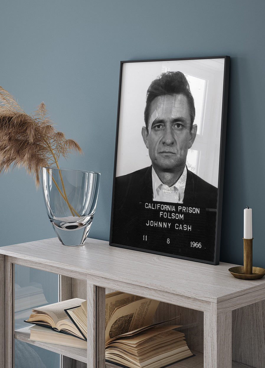Johnny Cash Mug Shot Poster - Posterbox.dk