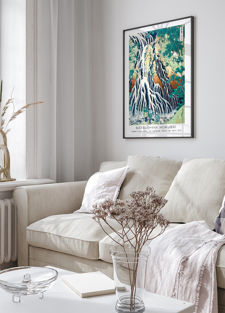 Kirifuri-Wasserfall von Katsushika Hokusai Poster - Posterbox.dk