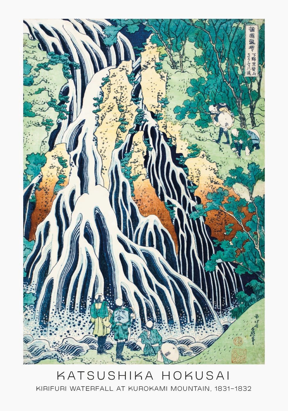 Kirifuri-Wasserfall von Katsushika Hokusai Poster - Posterbox.dk