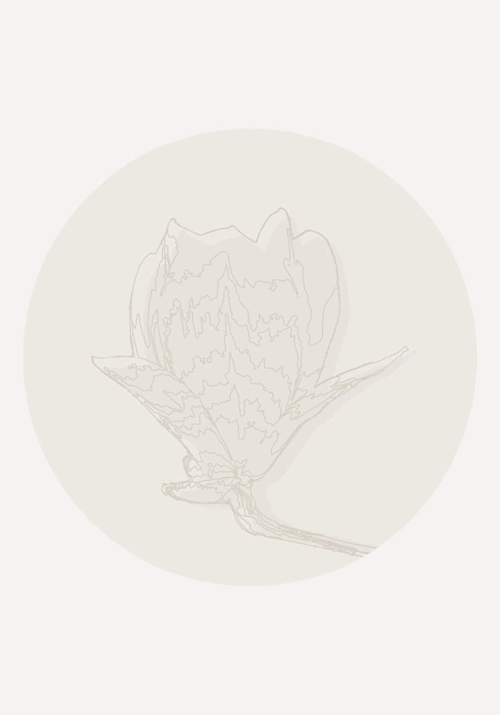 Magnolien-Eleganz, botanisches Line-Art-Poster