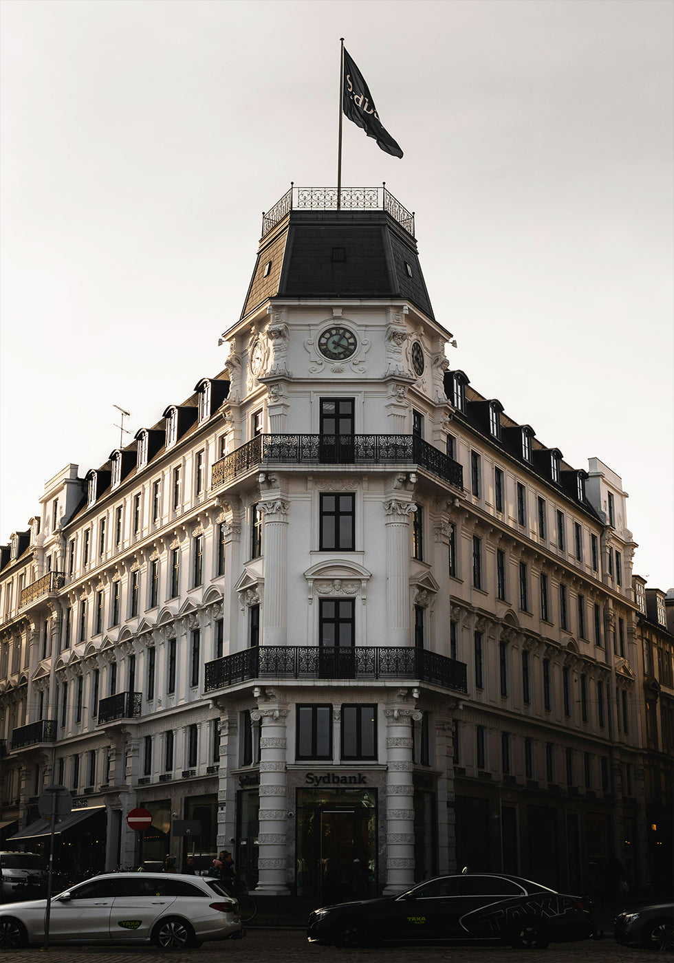 Kopenhagener historisches Gebäude-Abendplakat